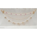 NAFJ Royal Crystal Stone And Pearl Designer Kan Chain