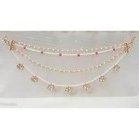 NAFJ Royal Crystal Stone And Pearl Designer Kan Chain
