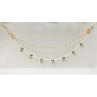 NAFJ Royal Crystal Stone And Pearl Designer Kan Chain