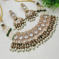 NAFJ Gold Plated Austrian And Crystal Stone Choker Necklace Set