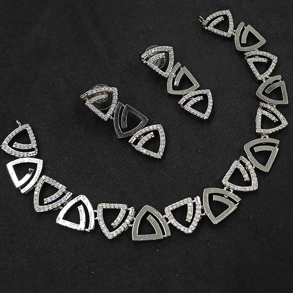 NAFJ Elegant Austrian Stone Statement Necklace Set