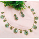 NAFJ Royal Pota Stone And Austrian Pearl Necklace Set