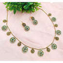 NAFJ Royal Pota Stone And Austrian Pearl Necklace Set