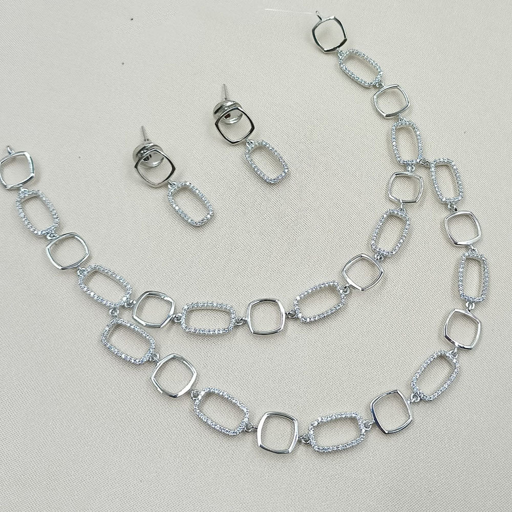 NAFJ Elegant Austrian Stone Fancy Necklace Set 