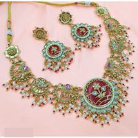 NAFJ Royal Pota Stone And Pearl Necklace Set