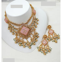 NAFJ Royal Pota Stone And Pearl Choker Necklace Set