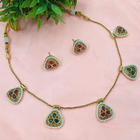 NAFJ Royal Pota Stone And Pearl Necklace Set
