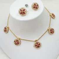 NAFJ Royal Pota Stone And Pearl Necklace Set