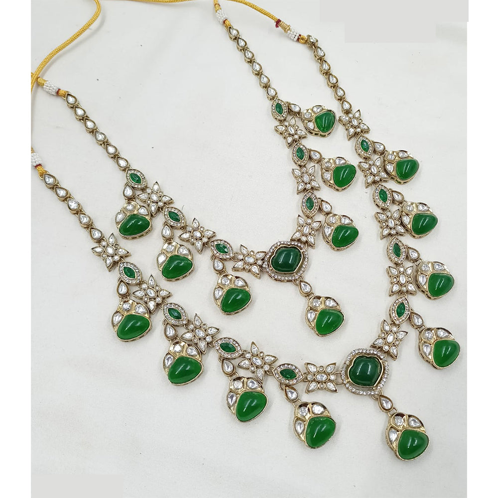 NAFJ Premium Kundan Stone Groom Sherwani Combo Set