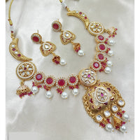 NAFJ Royal Pota Stone And Pearl Necklace Set