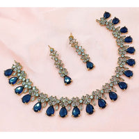 NAFJ Luxury American Diamond Necklace Set