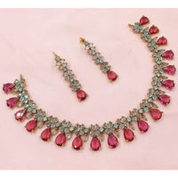 NAFJ Luxury American Diamond Necklace Set