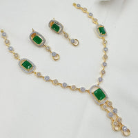 NAFJ Luxury American Diamond Necklace Set