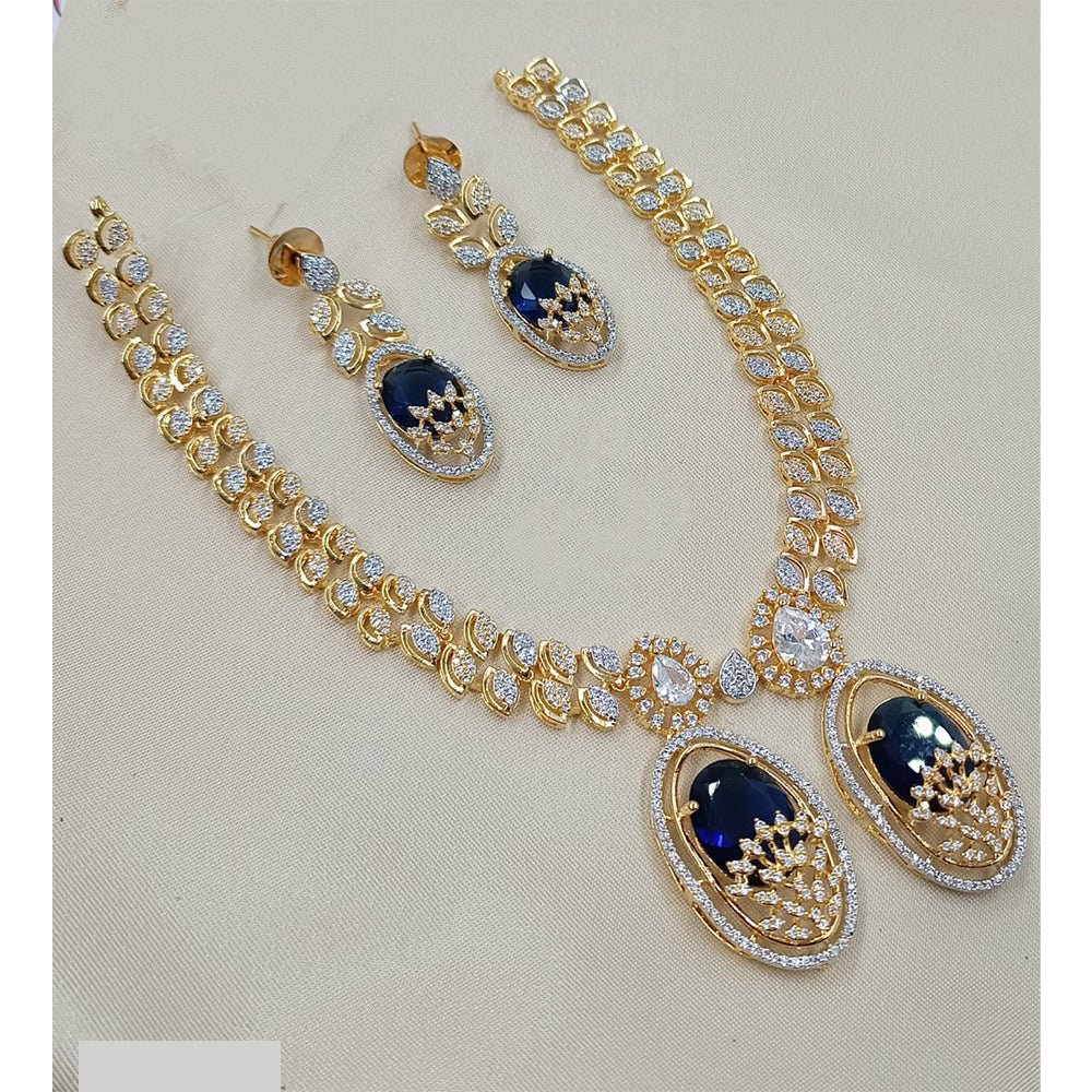 NAFJ Luxury American Diamond Necklace Set