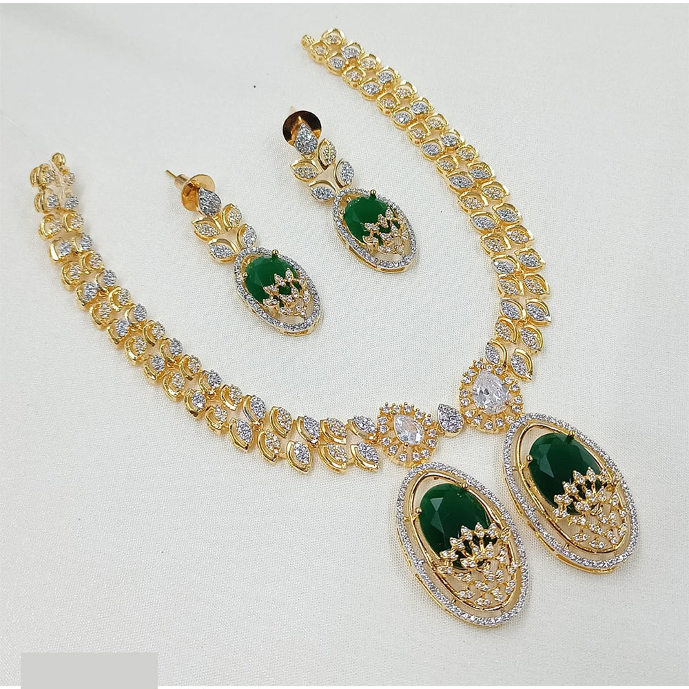 NAFJ Luxury American Diamond Necklace Set