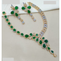 NAFJ Luxury American Diamond Necklace Set