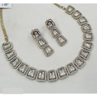 NAFJ Royal Polki Kundan And Austrian Stone Necklace Set