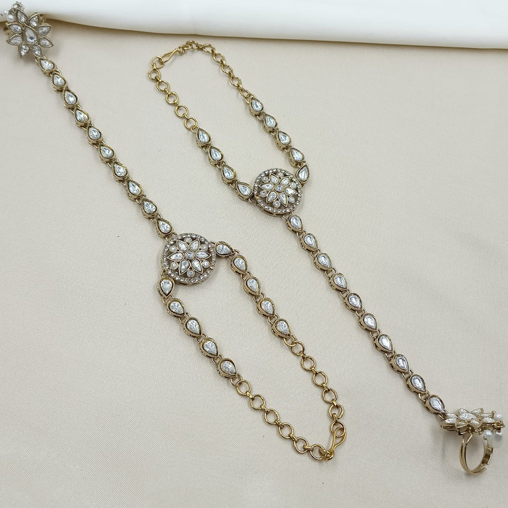 NAFJ Sparkling Crystal And Austrian Stone Designer Hand Harness