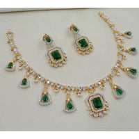 NAFJ Sparkling American Diamond Designer Necklace Set