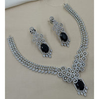 NAFJ Sparkling American Diamond Designer Necklace Set