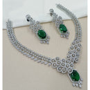 NAFJ Sparkling American Diamond Designer Necklace Set