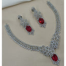 NAFJ Sparkling American Diamond Designer Necklace Set