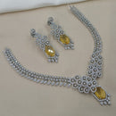 NAFJ Sparkling American Diamond Designer Necklace Set