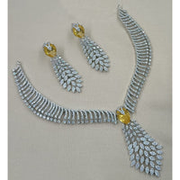 NAFJ Sparkling American Diamond Designer Necklace Set