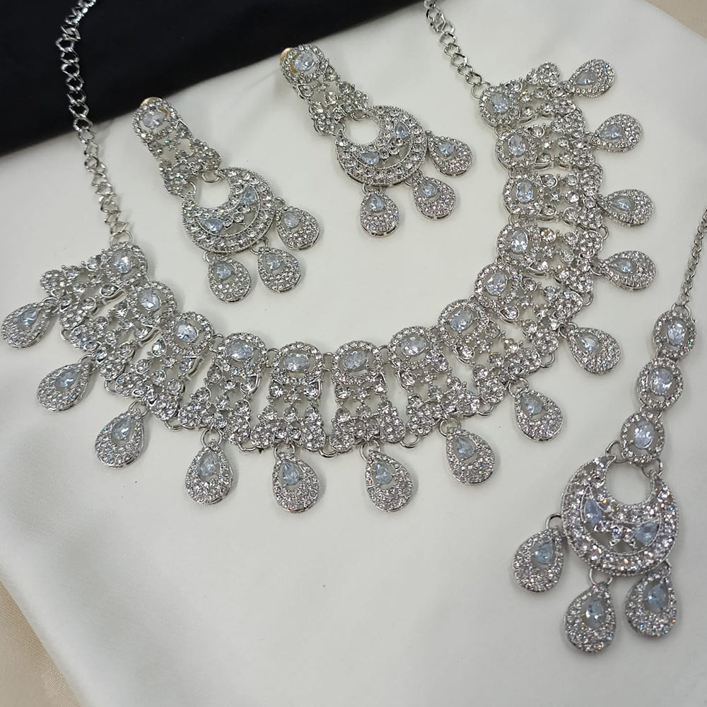 NAFJ Pota Ston And Austrian Stone Necklace Set