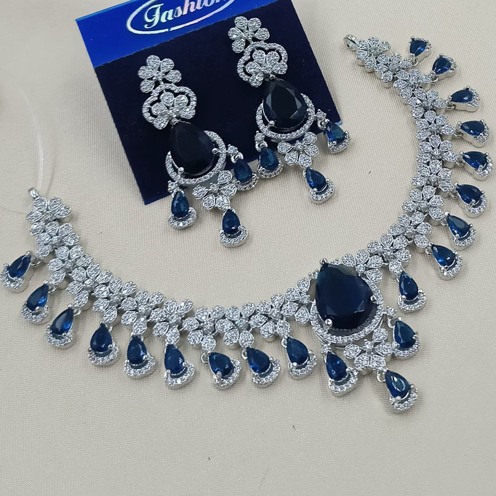 NAFJ Designer American Daimond Necklace Set