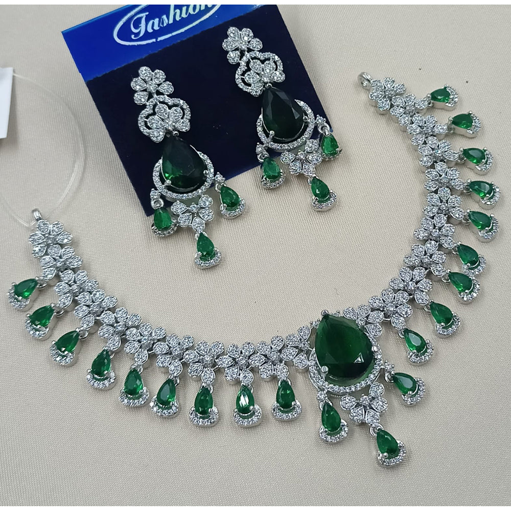 NAFJ Designer American Daimond Necklace Set