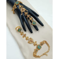 NAFJ Pota Stone And Pearl Designer Hand Harness