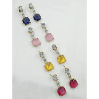 NAFJ Designer American Diamond Party Wear Dangler Earrings