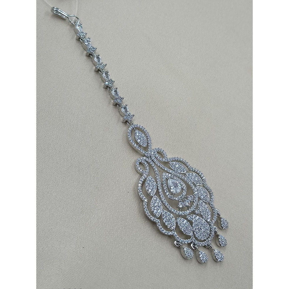 NAFJ Sparkling American Diamond Maangtikka