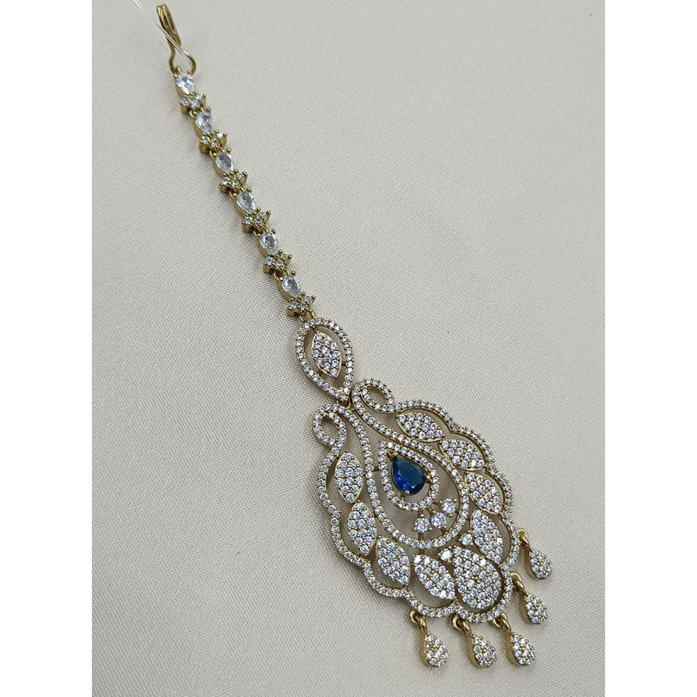 NAFJ Sparkling American Diamond Maangtikka