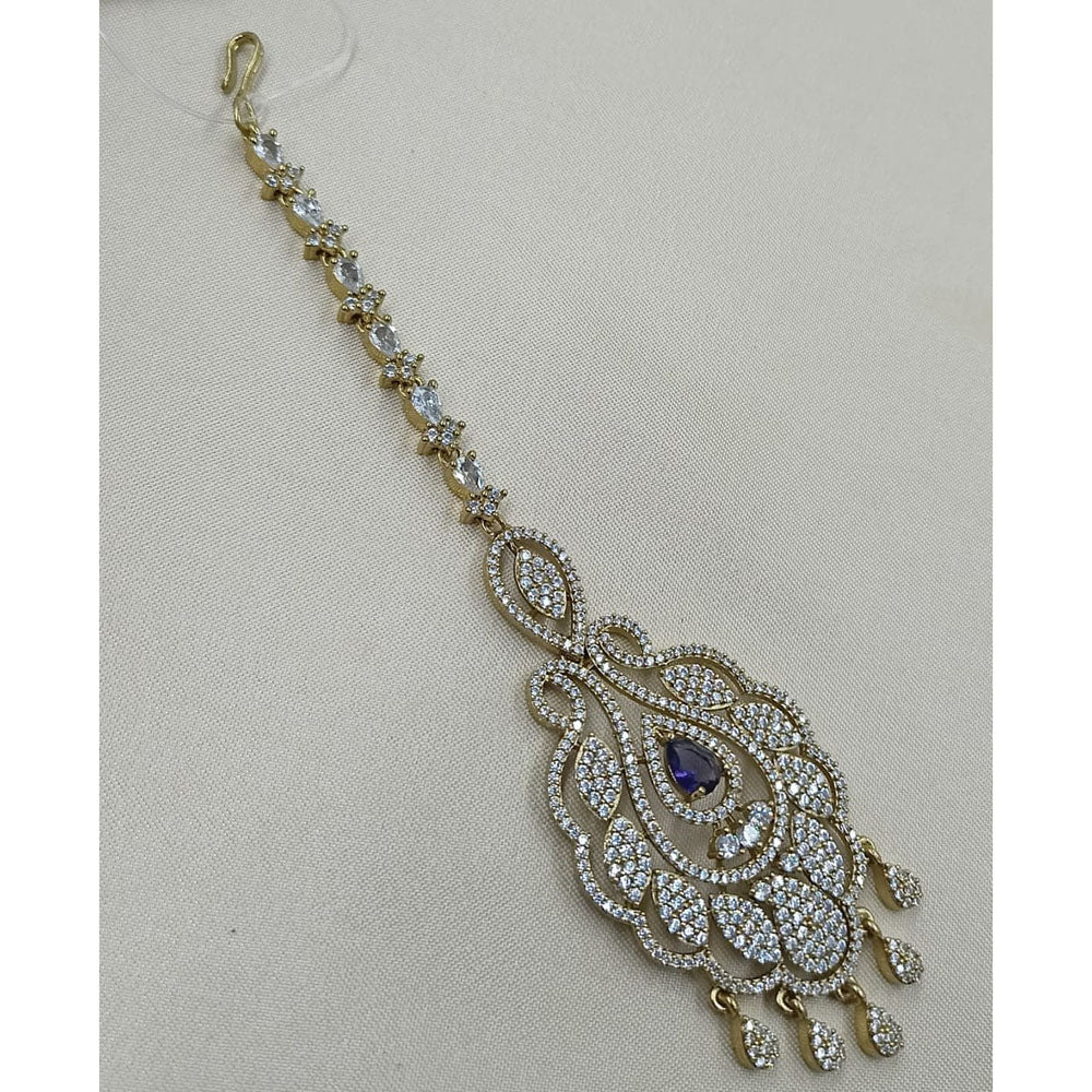 NAFJ Sparkling American Diamond Maangtikka