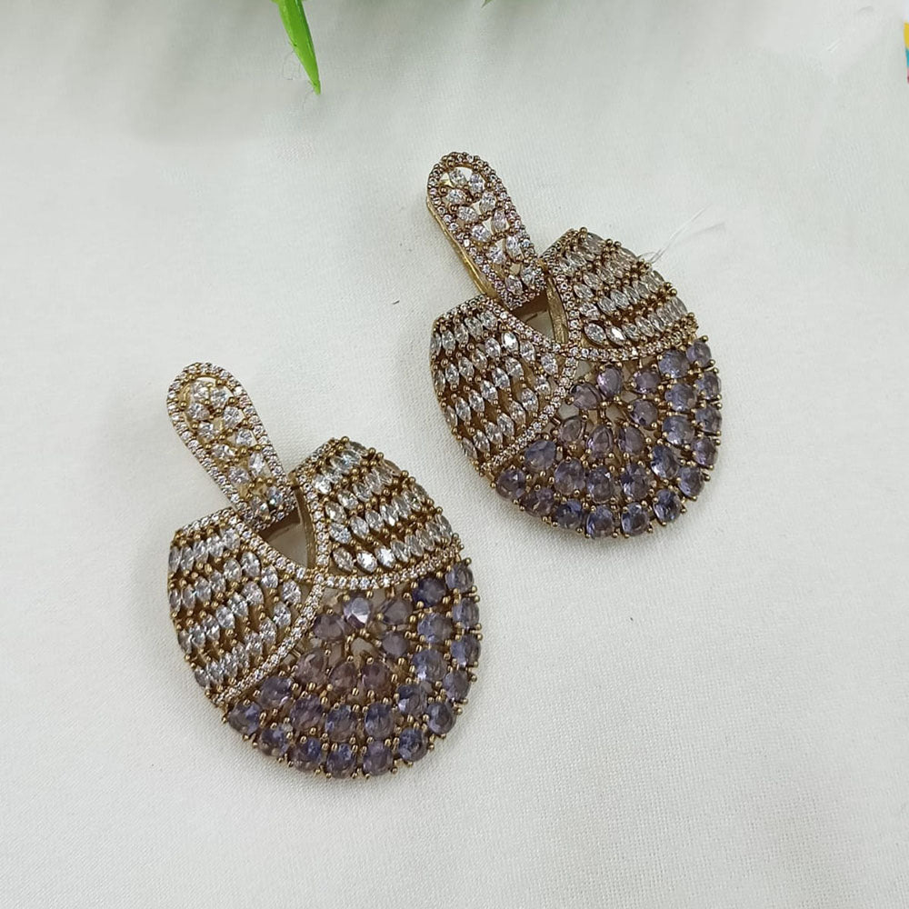 NAFJ Designer American Diamond Party Wear Dangler Earrings