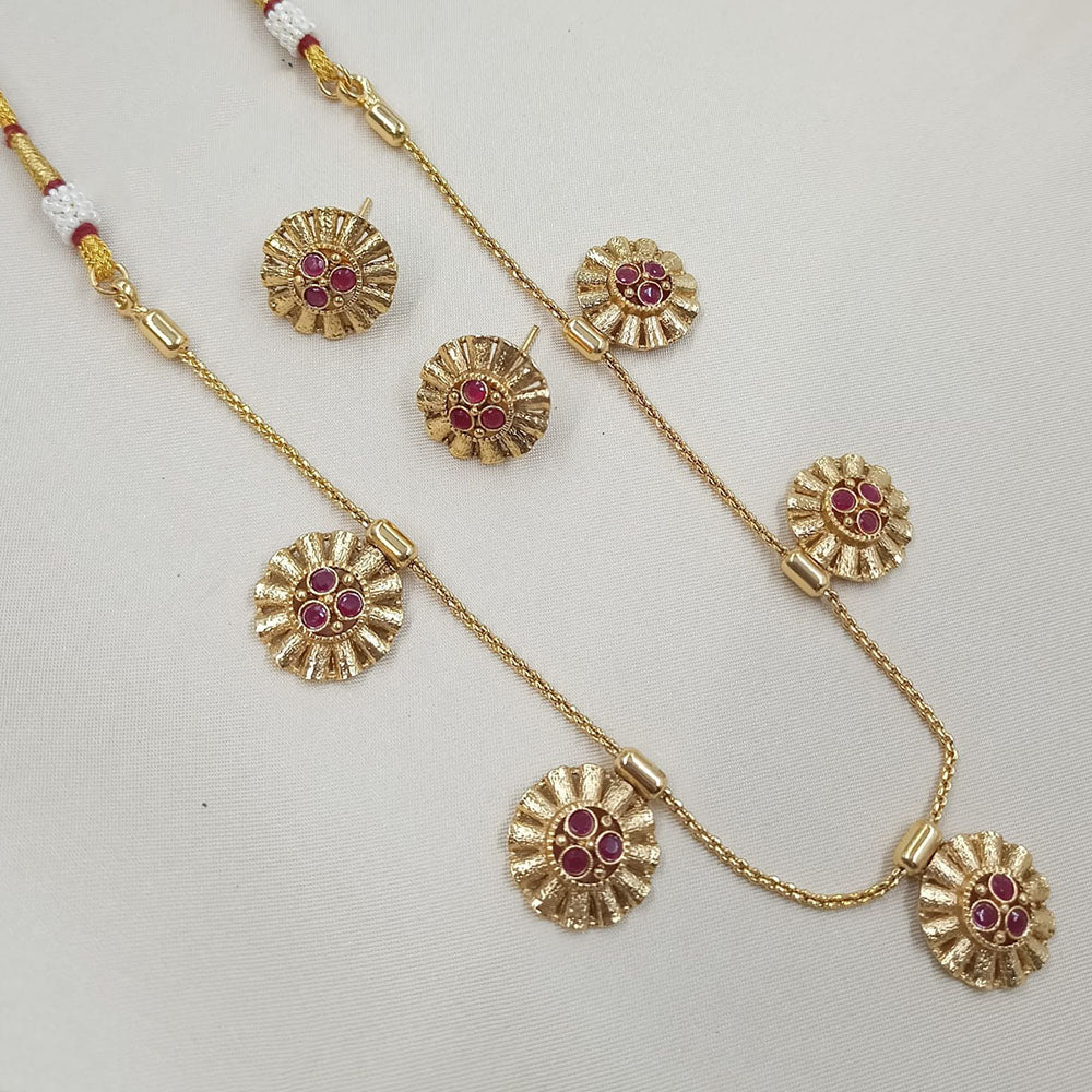 NAFJ Royal Pota Stone Designer Necklace Set