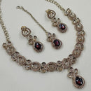 NAFJ Sparkling Crystal Stone Designer Necklace Set