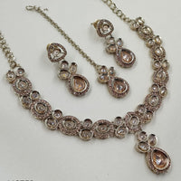 NAFJ Sparkling Crystal Stone Designer Necklace Set