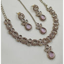 NAFJ Sparkling Crystal Stone Designer Necklace Set