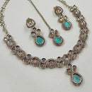 NAFJ Sparkling Crystal Stone Designer Necklace Set