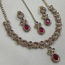 NAFJ Sparkling Crystal Stone Designer Necklace Set