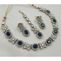 NAFJ Sparkling Crystal Stone Designer Necklace Set