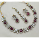 NAFJ Sparkling Crystal Stone Designer Necklace Set