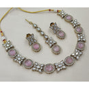 NAFJ Sparkling Crystal Stone Designer Necklace Set