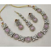 NAFJ Sparkling Crystal Stone Designer Necklace Set