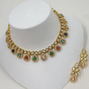 NAFJ Sparkling Crystal Stone Designer Necklace Set