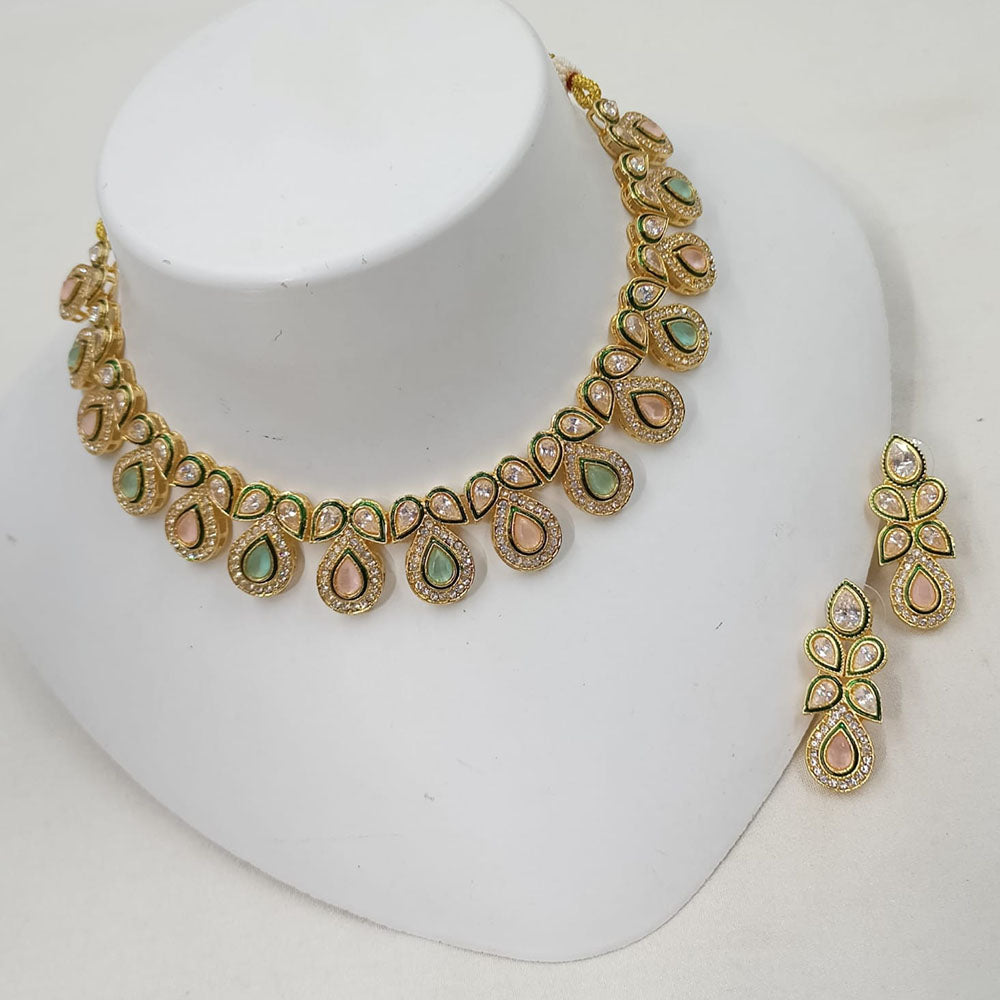 NAFJ Sparkling Crystal Stone Designer Necklace Set