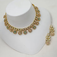 NAFJ Sparkling Crystal Stone Designer Necklace Set